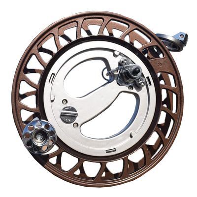 11-inch Kite Reel, Anti-Reverse with Handbrake Professional Outdoor String Spool, Hand-cranked Wanhe Roulette Line Winder Durable Flying Accessories(Brown)