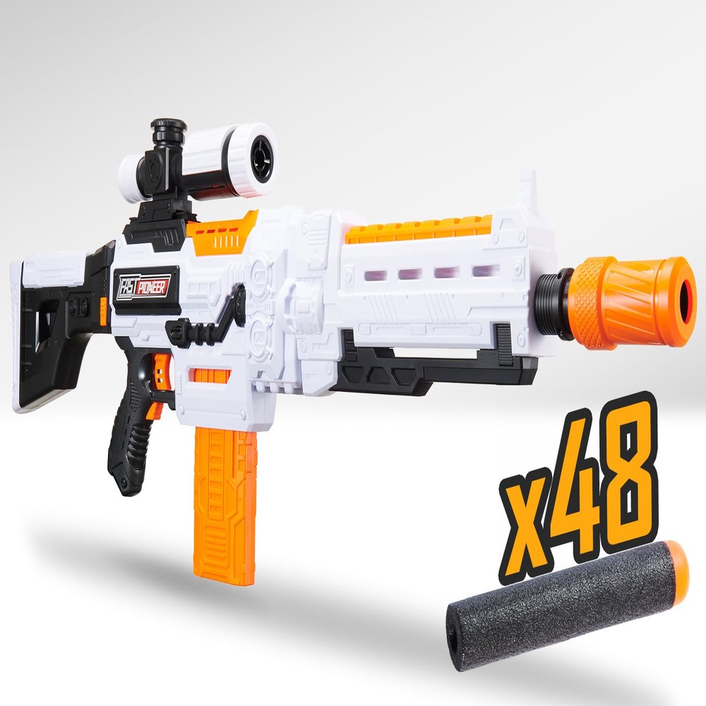 Fast Sniper Electric Dart Blaster with 48 Foam Darts, Soft Toys Guns