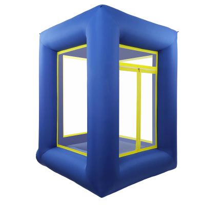 Dsmsseym Blue Inflatable Money Machine Booth, Oxford Cloth, 78.74x42.52x106.3in, for Events, Promotions, and Parties (Blower Not Included)