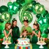 101.6cm/40in Green Pixel Number Balloon, Large Star & Round Shapes Foil Balloon for Boys Girls Kids Game Themed Birthday Party Decorations (Number 6) view 4