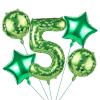 101.6cm/40in Green Pixel Number Balloon, Large Star & Round Shapes Foil Balloon for Boys Girls Kids Game Themed Birthday Party Decorations (Number 5) view 1