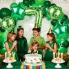 101.6cm/40in Green Pixel Number Balloon, Large Star & Round Shapes Foil Balloon for Boys Girls Kids Game Themed Birthday Party Decorations (Number 7) view 4