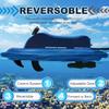 2025 Inflatable Motor Boat with 500W Underwater Scooter - 130min Runtime, 10 Speed Modes, 330lb Capacity, Dual Stabilizing Fins, Saltproof for Ocean & Pool Fun view 3
