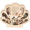 Kronabelle Wooden Display Box, Seashell Storage, Acrylic Panel Clam Shell Holder, Home and Office Decor, Efficient Storage Solution view 1