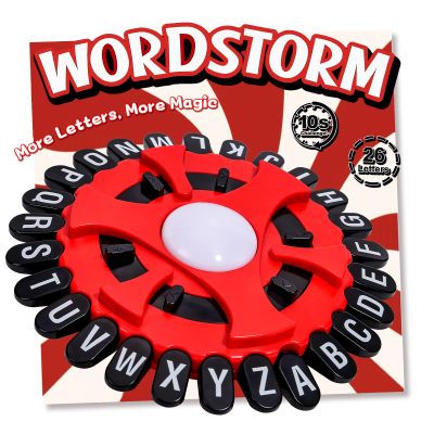 Aodomis WORDSTORM 26-Letter Fast-Paced Family Word Game | 144 Challenge Categories | Party Game for Adults, Teens & Kids