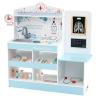 KOTEK Kids Doctor Play Set with 24 PCS Accessories, Wooden Medical Station with Eye Chart, ECG Monitor, X-Ray Film, Pretend Play Hospital Center for Toddlers, Toy Doctor Kit for Girls Boys (Blue) view 1