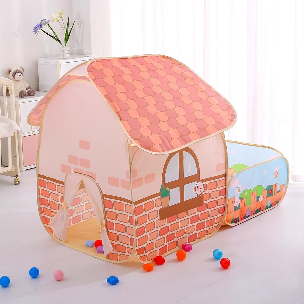 Tamiplay Pop Up Play Tents for Toddlers 1-3, Foldable Waterproof Play Tent, Indoor & Outdoor Baby Tent, Kids Play House with Ball Pit for Toddlers, Portable Kids Playhouse(Carry Bag, Garden-Theme)