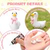 50 Set Mini Gooses Resin Tiny Gooses Figurine with Bows and Glue for Small Desk Goose Gift Decor for Cake Topper, DIY Crafts, Micro Landscape Ornaments, Miniature Geese Animal Statues to Hide(Pink) view 4
