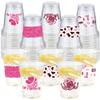 100 Pcs Western Cowgirl Plastic Cups, 12 Oz Pink Disco Cowgirl Plastic Clear Disposable Drinking Cups for Western Party Decoration Cowgirl Birthday Wedding Party Supplies view 1
