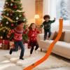 Gearvibe Flexible Race Track for Kids 15 FtMonster Truck Tracks Track with 4 Die-Cast Cars &8 Suction CupsFlex Track Compatible with Hot Wheels & 1:64 CarsPortable Rolls Up Race Tracks 3+ (Orange) view 3