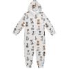 Cute Dog Cat White Kids Onesie Hoodie One-Piece Jumpsuits Christmas Halloween Cosplay Costume Home Clothing Boys Girls, 12-13 Years view 1