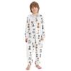 Cute Dog Cat White Kids Onesie Hoodie One-Piece Jumpsuits Christmas Halloween Cosplay Costume Home Clothing Boys Girls, 12-13 Years view 2