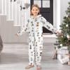 Cute Dog Cat White Kids Onesie Hoodie One-Piece Jumpsuits Christmas Halloween Cosplay Costume Home Clothing Boys Girls, 12-13 Years view 3