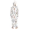 Cute Dog Cat White Kids Onesie Hoodie One-Piece Jumpsuits Christmas Halloween Cosplay Costume Home Clothing Boys Girls, 12-13 Years view 4