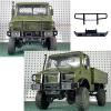 AQWBTYD Rc Car Bumper Compatible with LDRC LD-P06 for Unimog 1/12 RC Truck Car Upgrades Parts Accessories Metal Front Bumper view 3