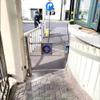 Spring-Loaded Safety Swing Gate, 1-Way Pedestrian Access Door for Driveway, Supermarket, Garden, and Warehouse, Stainless Steel(Leftdoor,70x103cm) view 1