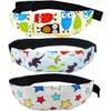 3 Pcs Baby Carseat Head Support Band Neck Relief Headrest Strap for Stroller Car Seat Head Holder for Toddler Kids Children Child Baby Infant(White and Green) view 1