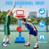 AOSPHYS Toddler Basketball Hoop Indoor Outdoor - Height Adjustable 27.6-54 Inches (5 Slots), Kids Basketball Hoop with 4 Inflatable Balls & Pump, Safe Toddler Toys for 1-6 Year Old Boys Girls view 3
