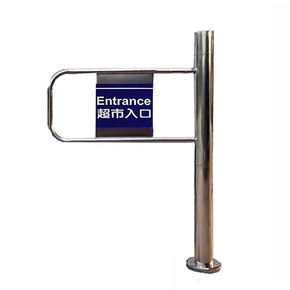 Supermarket Entrance Swing Gate,90 Open 1-Way Swing Entrance Doors Metal Swing Gate Automatic Rebound Swing Gate with Hand Push Design One-Way Door(6097cm)(Right)