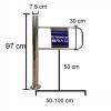 Supermarket Entrance Swing Gate,90 Open 1-Way Swing Entrance Doors Metal Swing Gate Automatic Rebound Swing Gate with Hand Push Design One-Way Door(6097cm)(Right) view 4