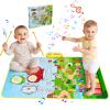 Baby Musical Play Mat,Early Educational 3 in 1 Floor Piano Drum Animal Play Blanket Montessori Sensory Musical Learning Toys,Baby 1-3 Birthday (Green Farm Pattern-35.4"*27.5 ") view 1