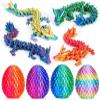 3D Printed Dragon Eggs with Dragon Inside,Cool Stuff Fun Gifts,Mini Dragon Egg Set Articulated Crystal Dragon Fidget Toy for Adults Teens Boy Gifts (4Pcs Dragon Eggs) view 1