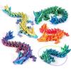 3D Printed Dragon Eggs with Dragon Inside,Cool Stuff Fun Gifts,Mini Dragon Egg Set Articulated Crystal Dragon Fidget Toy for Adults Teens Boy Gifts (4Pcs Dragon Eggs) view 3