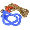 1 Pair Adjustable Plastic Children Gym Rings with Rope Fitness Exercise Hanging Rings (Blue) view 1