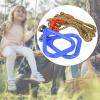 1 Pair Adjustable Plastic Children Gym Rings with Rope Fitness Exercise Hanging Rings (Blue) view 4