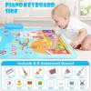 Baby Musical Play Mat,Early Educational 3 in 1 Floor Piano Drum Animal Touch 31.5"*19.6 " Play Blanket Montessori Sensory Musical Learning Toys,Baby Birthday (Blue Bear) view 2