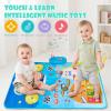 Baby Musical Play Mat,Early Educational 3 in 1 Floor Piano Drum Animal Touch 31.5"*19.6 " Play Blanket Montessori Sensory Musical Learning Toys,Baby Birthday (Blue Bear) view 4