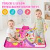Baby Musical Play Mat,Early Educational 3 in 1 Floor Piano Drum Animal Touch 31.5"*19.6 " Play Blanket Montessori Sensory Musical Learning Toys,Baby Birthday (Pink Rabbit) view 4