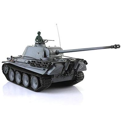TOUCAN RC HOBBY 1/16 Henglong Gray 7.0 Upgraded German Panther G RTR RC Tank 3879 Metal Tracks