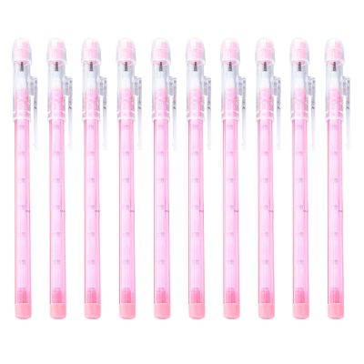 Altriapendragon 10Pcs Stackable Push, Fun Pencils With Eraser Stacking Point Leads Translucent Multiple Point Stackable Pencil Not Sharpening.