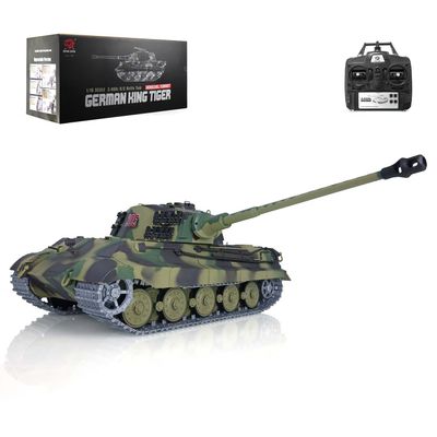 TOUCAN RC HOBBY 1/16 Henglong 7.0 Upgraded German King Tiger RTR RC Tank 3888A with 360 Turret
