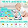 Baby Musical Play Mat,Early Educational 3 in 1 Floor Piano Drum Animal Touch 31.5"*19.6 " Play Blanket Montessori Sensory Musical Learning Toys,Baby Birthday (Sea Pattern) view 2