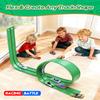 MATELOTI Flex Track 15 Ft Flex Race Car Track with 6 Toy Cars, Portable DIY Racetrack Compatible Diecast 1/64th Cars for Ages 3 Up with Suction Cups, Birthday Gifts for Boys(Green) view 2