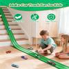 MATELOTI Flex Track 15 Ft Flex Race Car Track with 6 Toy Cars, Portable DIY Racetrack Compatible Diecast 1/64th Cars for Ages 3 Up with Suction Cups, Birthday Gifts for Boys(Green) view 3