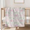 Fall Pink Pumpkins Bows Gingham Baby Blankets for Girls Boys Autumn Thanksgiving Harvest Infant Newborn Toddler Nursery Crib Swaddle Receiving Blanket Halloween Nursery Bed Blanket Pink 50x60inch view 2