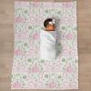 Fall Pink Pumpkins Bows Gingham Baby Blankets for Girls Boys Autumn Thanksgiving Harvest Infant Newborn Toddler Nursery Crib Swaddle Receiving Blanket Halloween Nursery Bed Blanket Pink 50x60inch view 3