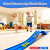 15 Ft Flexible Car Tracks for Kids Age 3 Up, Race Track with 12 Toy Cars, Hot Wheels Flex Track Compatible Diecast 1/64 Cars with Suction Cups, Birthday for Boys (Dark Blue) view 2