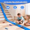 15 Ft Flexible Car Tracks for Kids Age 3 Up, Race Track with 12 Toy Cars, Hot Wheels Flex Track Compatible Diecast 1/64 Cars with Suction Cups, Birthday for Boys (Dark Blue) view 3