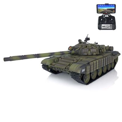TOUCAN RC HOBBY 1/16 Henglong RC Tank 7.0 Plastic T72 Military Battle Tank FPV Steel Gearbox for Ages 14+