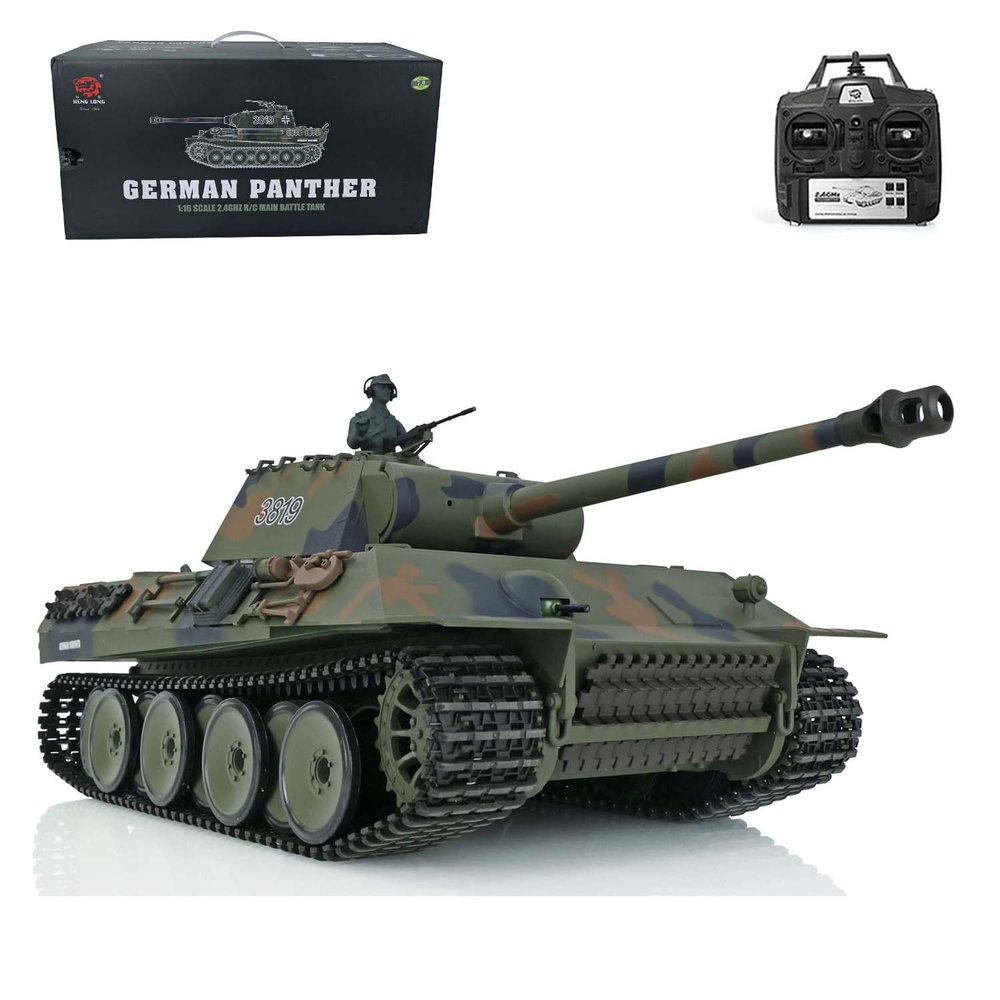 TOUCAN RC HOBBY 1/16 Henglong 7.0 Plastic Panther FPV RC Tank 3819 with 360 Turret Steel Gearbox