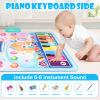 Baby Musical Play Mat,Early Educational 3 in 1 Floor Piano Drum Animal Play Blanket Montessori Sensory Musical Learning Toys,Baby 1-3 Birthday (Blue Princess Pattern-35.4"*27.5 ") view 2