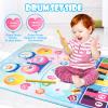 Baby Musical Play Mat,Early Educational 3 in 1 Floor Piano Drum Animal Play Blanket Montessori Sensory Musical Learning Toys,Baby 1-3 Birthday (Blue Princess Pattern-35.4"*27.5 ") view 3