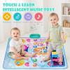Baby Musical Play Mat,Early Educational 3 in 1 Floor Piano Drum Animal Play Blanket Montessori Sensory Musical Learning Toys,Baby 1-3 Birthday (Blue Princess Pattern-35.4"*27.5 ") view 4