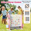 Giant 4 in-A-Row Connect Game Set, Adjustable Height Jumbo Yard Game with Basketball Hoop, Golf, Mesh Pocket & Ring Toss, Indoor Outdoor Family Backyard Party Game for Kids and Adults, Pink-White view 2
