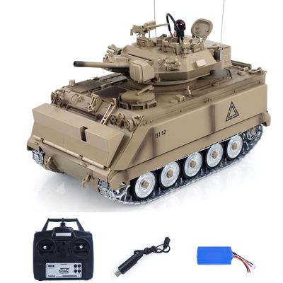 TOUCAN RC HOBBY 1/16 Pro Ver. 1/16 US M2412-A M113A1 MRV RC Armored Personnel Carrier RTR 3.0 IR Barrel Recoil Muzzle FlashTurret Rotation Metal Gearbox Remote Control Tank Model 14+