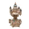 3D Wooden Music Box Puzzle for Adults, Castle in The Sky DIY Rotating 3D Musical Puzzle Crafts Model, Creative Desk Ornament & Gifts (534PCS) view 1